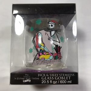 TNBC Jack & Sally Stemless Glass Goblet